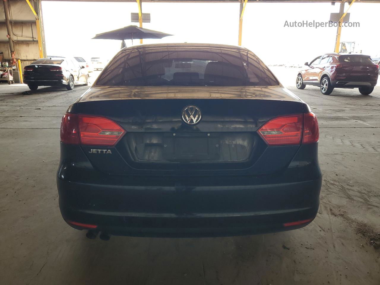 2013 Volkswagen Jetta Base Black vin: 3VW2K7AJ0DM236487