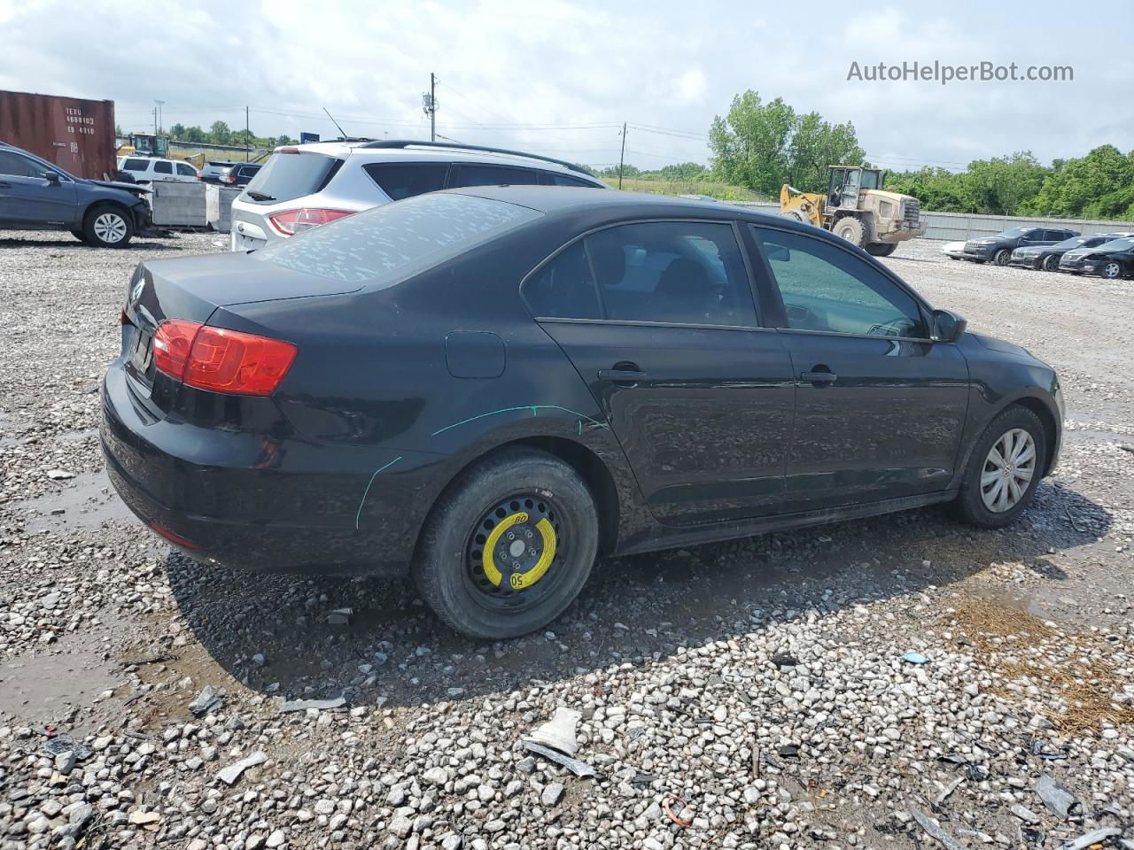 2013 Volkswagen Jetta Base Black vin: 3VW2K7AJ0DM289397