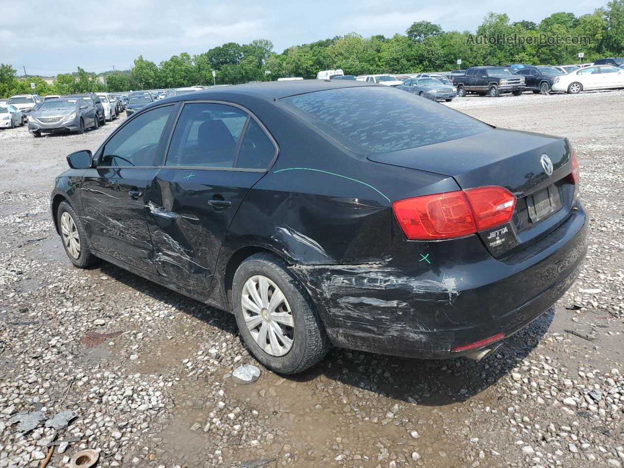 2013 Volkswagen Jetta Base Black vin: 3VW2K7AJ0DM289397