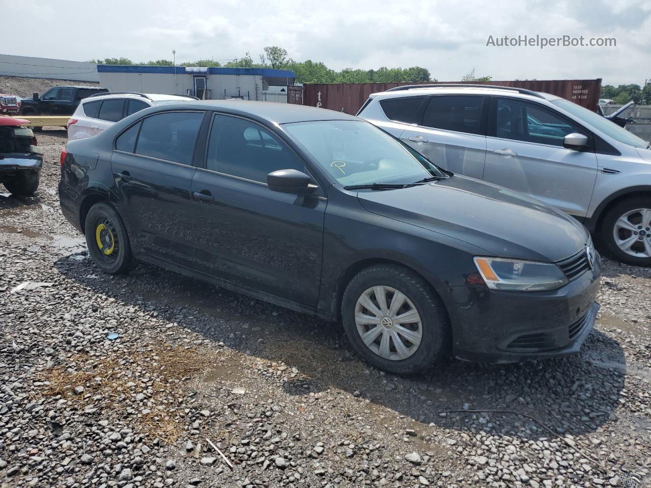 2013 Volkswagen Jetta Base Black vin: 3VW2K7AJ0DM289397