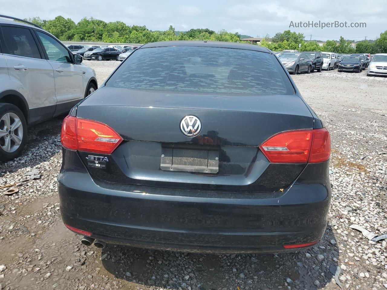 2013 Volkswagen Jetta Base Black vin: 3VW2K7AJ0DM289397