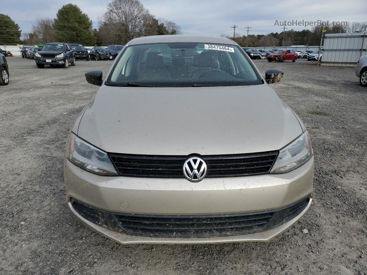 2013 Volkswagen Jetta Base Beige vin: 3VW2K7AJ0DM301113