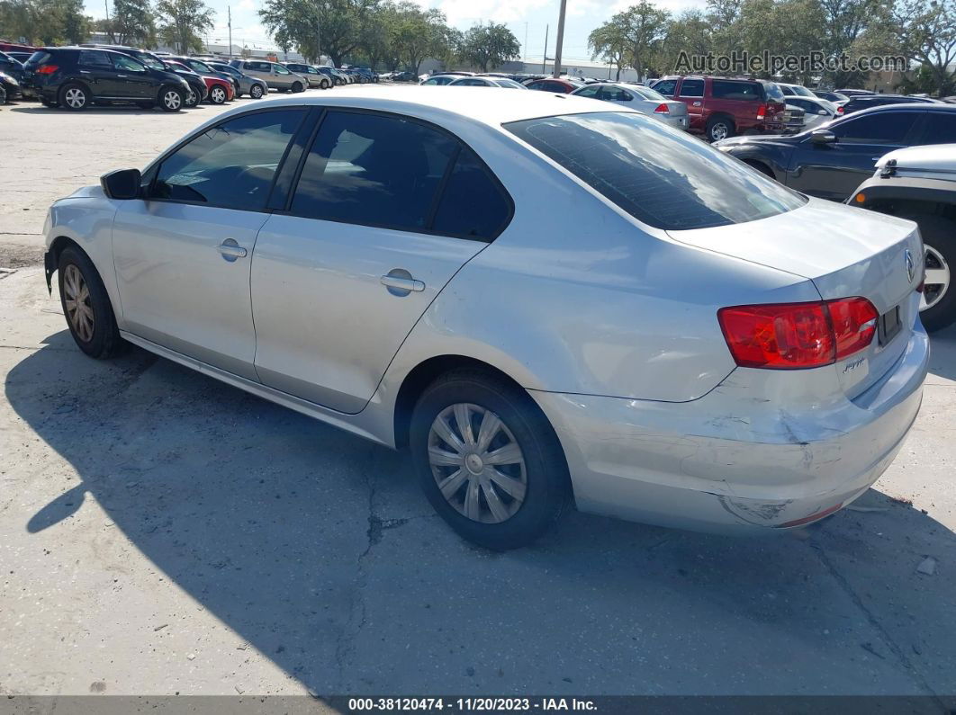 2013 Volkswagen Jetta 2.0l S Silver vin: 3VW2K7AJ0DM355057