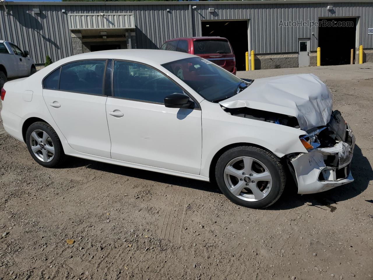 2013 Volkswagen Jetta Base White vin: 3VW2K7AJ0DM361750