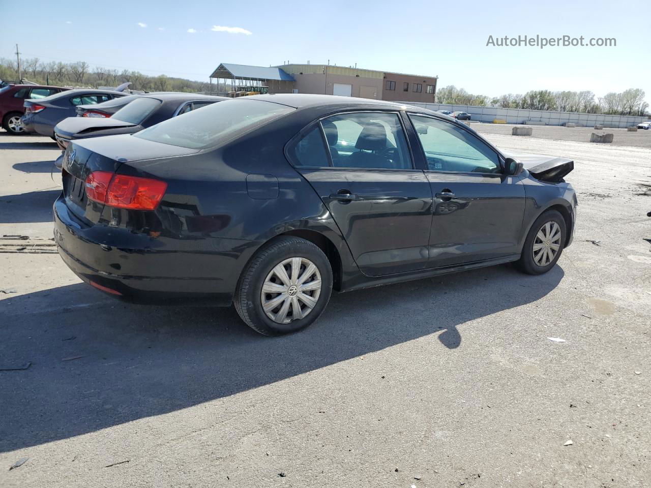 2013 Volkswagen Jetta Base Black vin: 3VW2K7AJ0DM393601