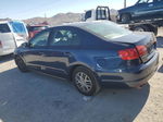 2013 Volkswagen Jetta Base Blue vin: 3VW2K7AJ0DM398491