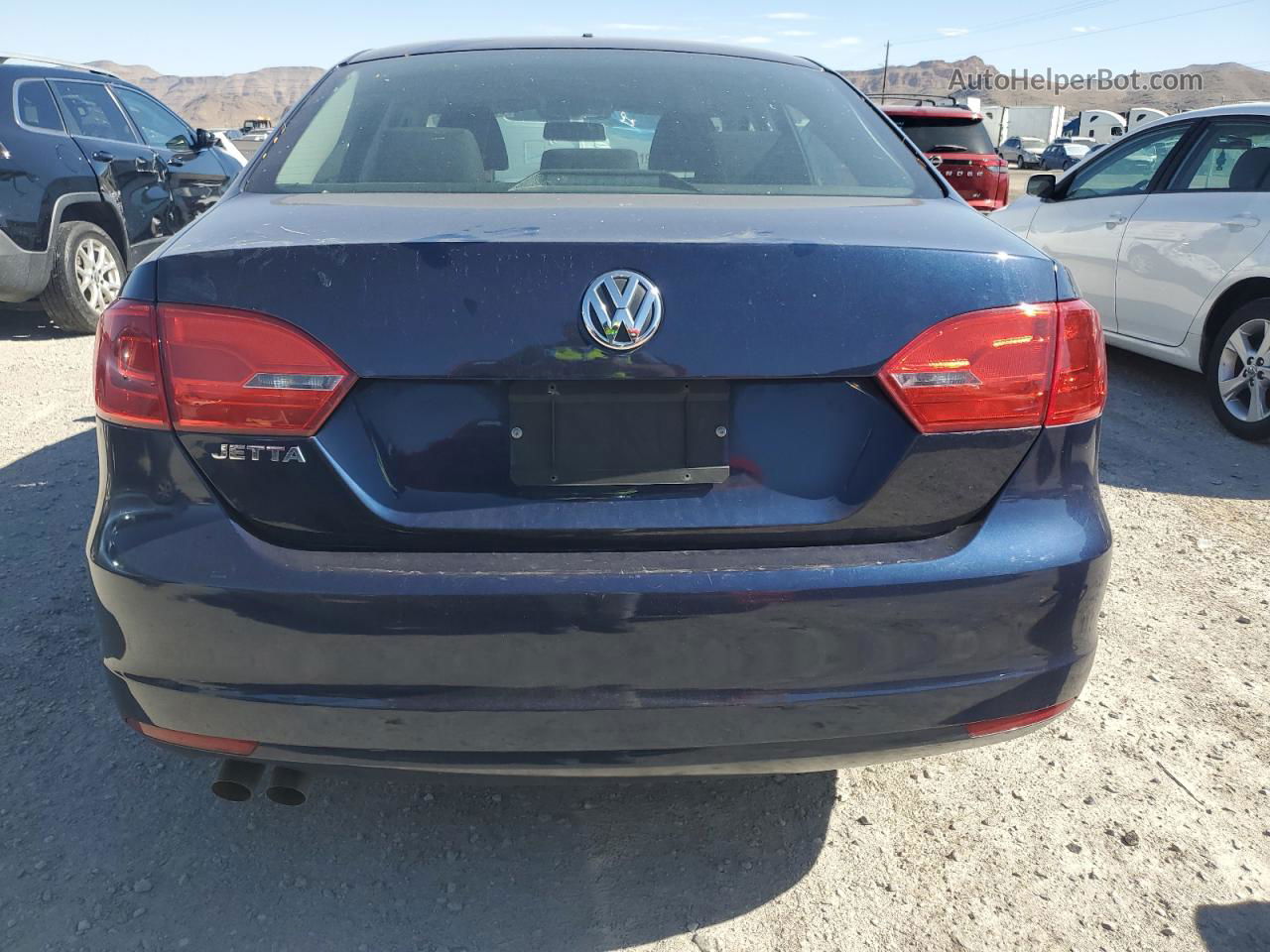 2013 Volkswagen Jetta Base Blue vin: 3VW2K7AJ0DM398491