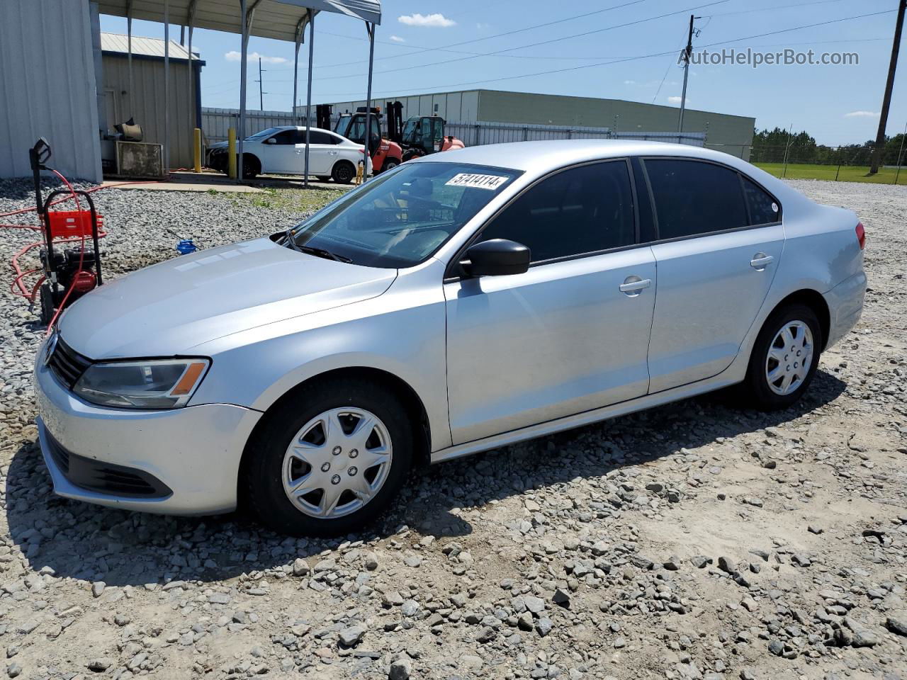 2014 Volkswagen Jetta Base Silver vin: 3VW2K7AJ0EM291085