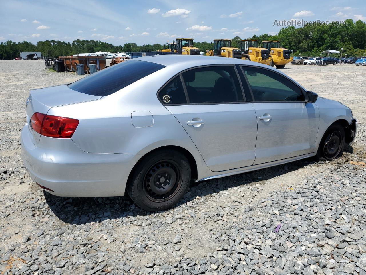 2014 Volkswagen Jetta Base Silver vin: 3VW2K7AJ0EM291085