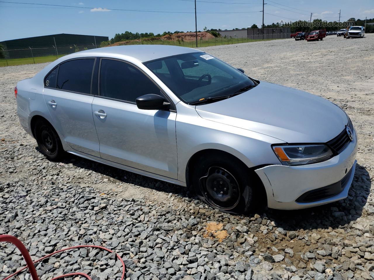 2014 Volkswagen Jetta Base Silver vin: 3VW2K7AJ0EM291085