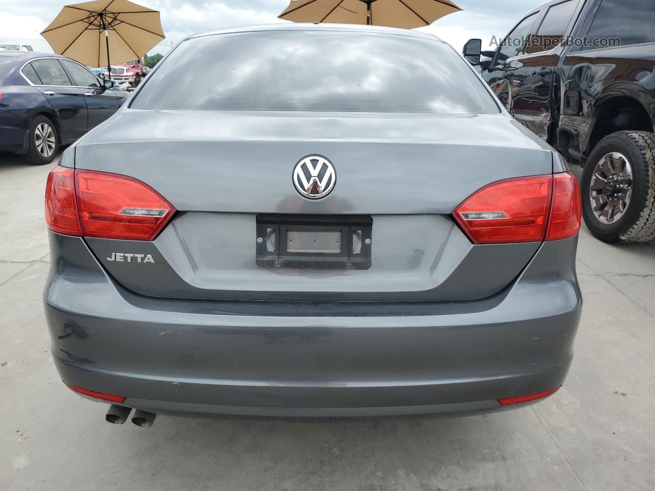 2014 Volkswagen Jetta Base Gray vin: 3VW2K7AJ0EM305664