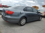 2014 Volkswagen Jetta Base Gray vin: 3VW2K7AJ0EM305664