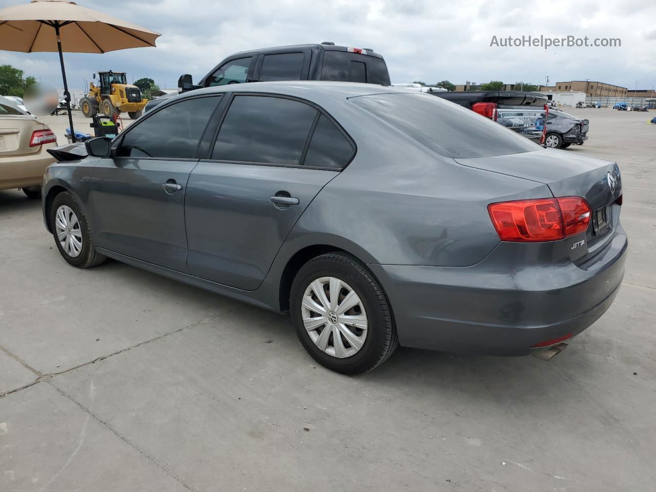 2014 Volkswagen Jetta Base Gray vin: 3VW2K7AJ0EM305664