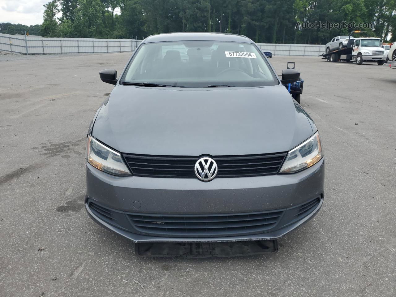 2014 Volkswagen Jetta Base Gray vin: 3VW2K7AJ0EM309830