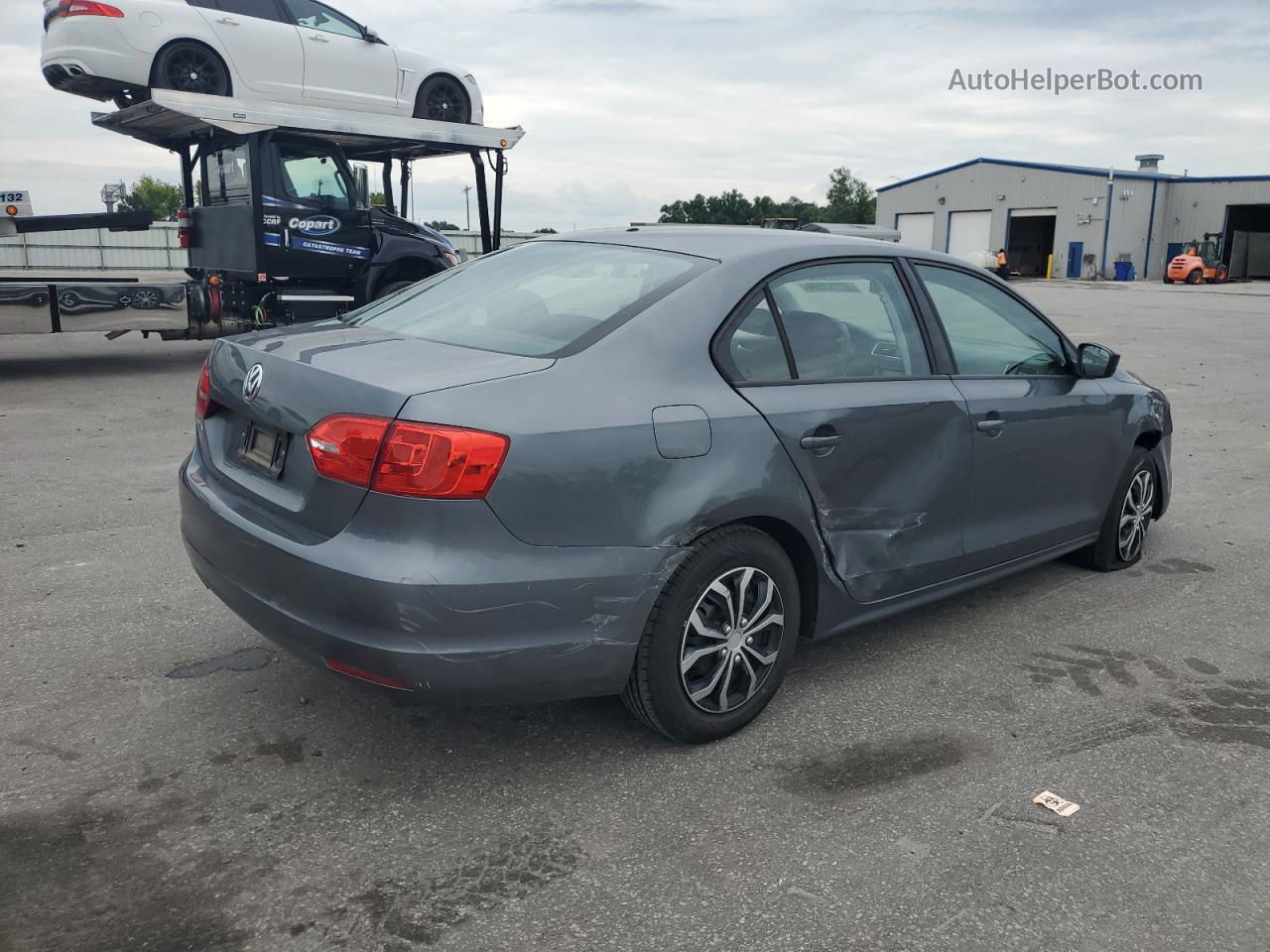 2014 Volkswagen Jetta Base Gray vin: 3VW2K7AJ0EM309830