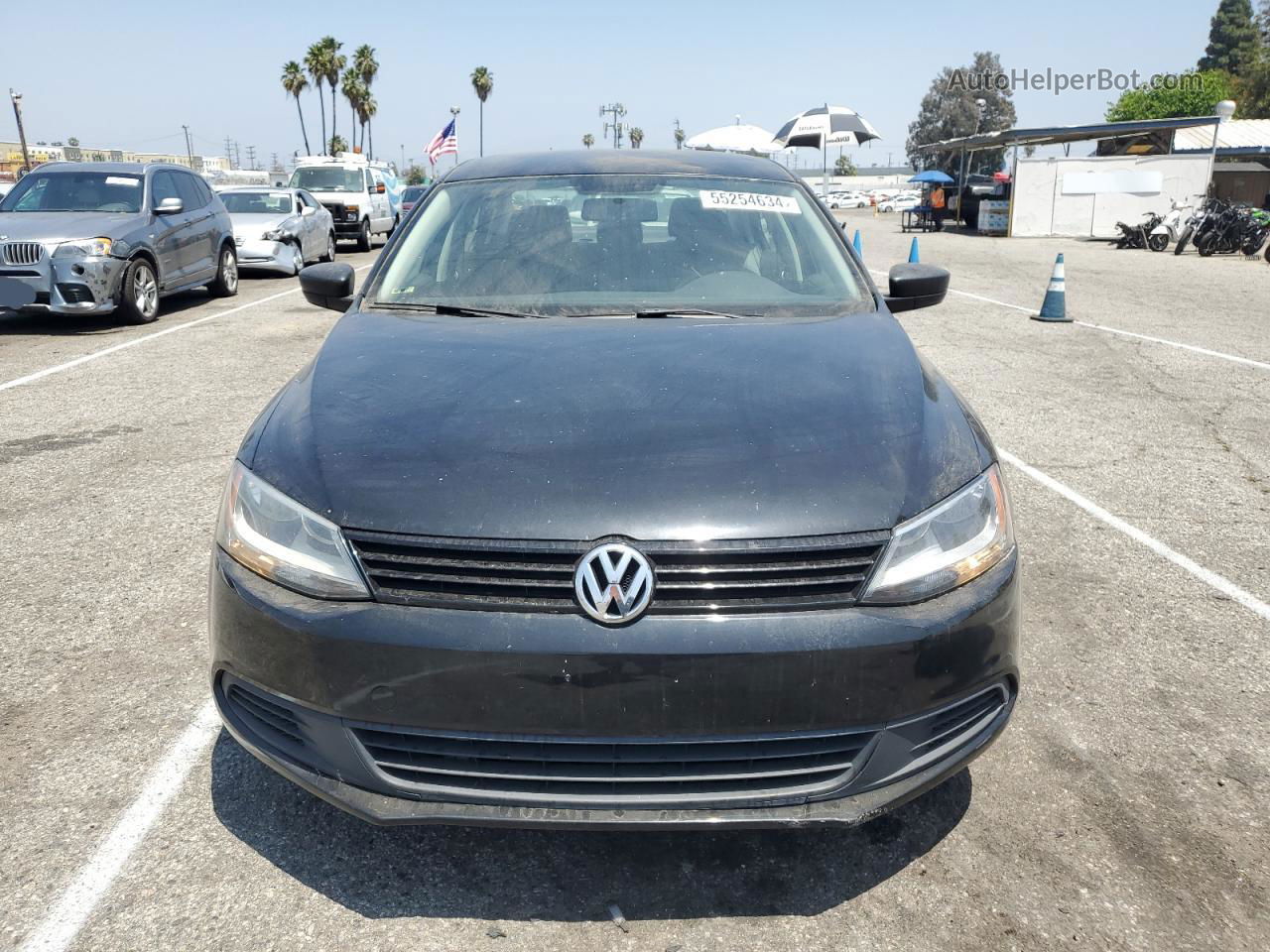 2014 Volkswagen Jetta Base Black vin: 3VW2K7AJ0EM380221