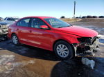 2014 Volkswagen Jetta Base Red vin: 3VW2K7AJ0EM413802