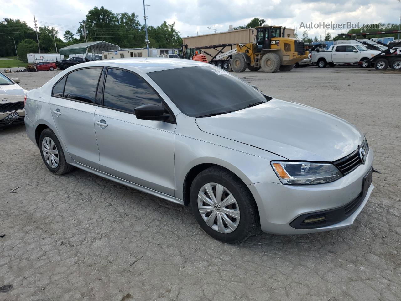 2014 Volkswagen Jetta Base Silver vin: 3VW2K7AJ0EM444953