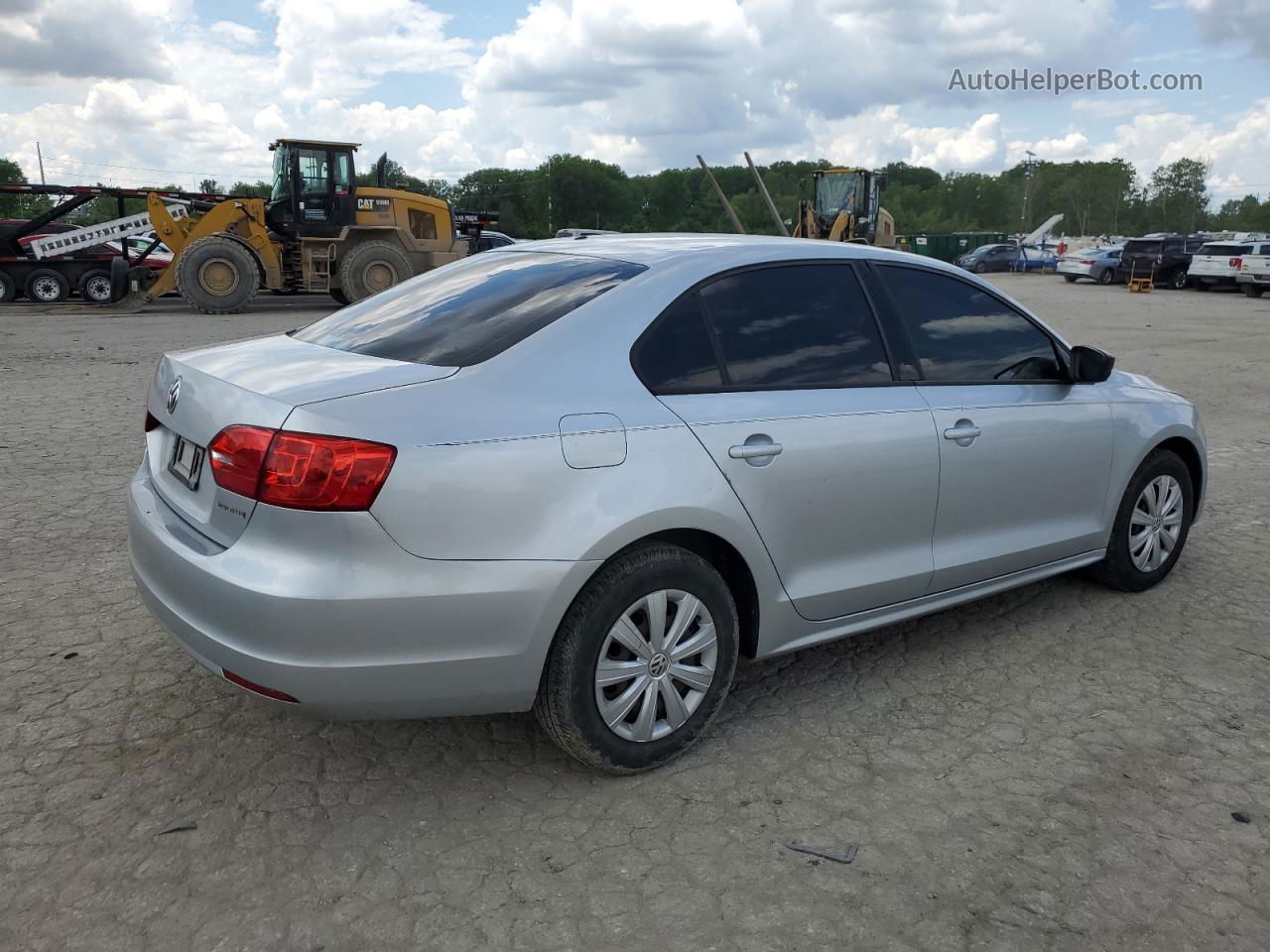 2014 Volkswagen Jetta Base Silver vin: 3VW2K7AJ0EM444953