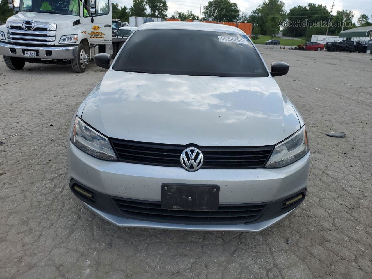 2014 Volkswagen Jetta Base Silver vin: 3VW2K7AJ0EM444953