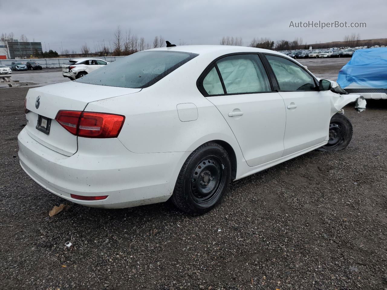 2015 Volkswagen Jetta Base White vin: 3VW2K7AJ0FM206666