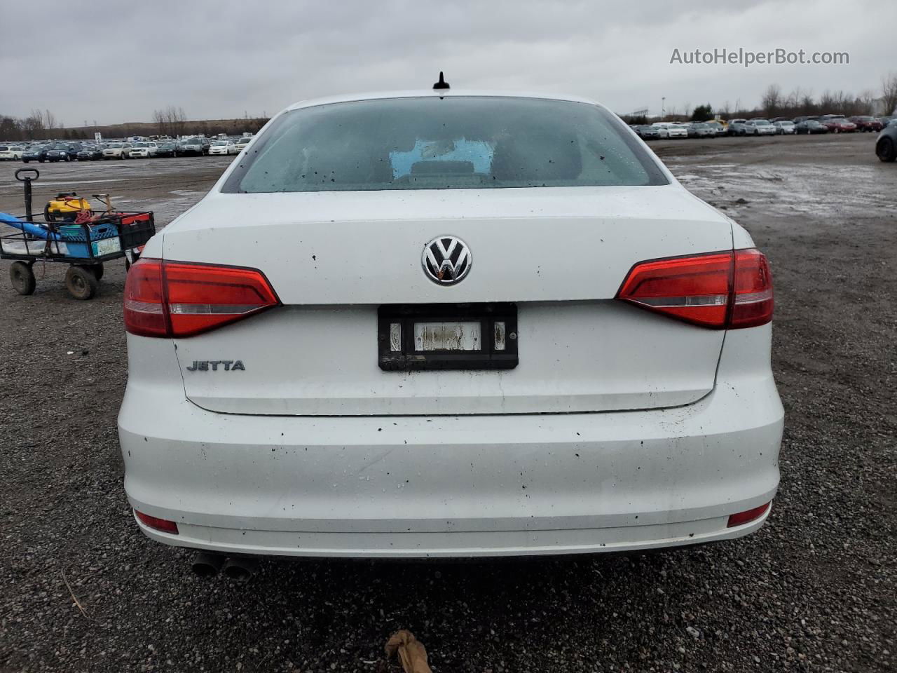 2015 Volkswagen Jetta Base White vin: 3VW2K7AJ0FM206666