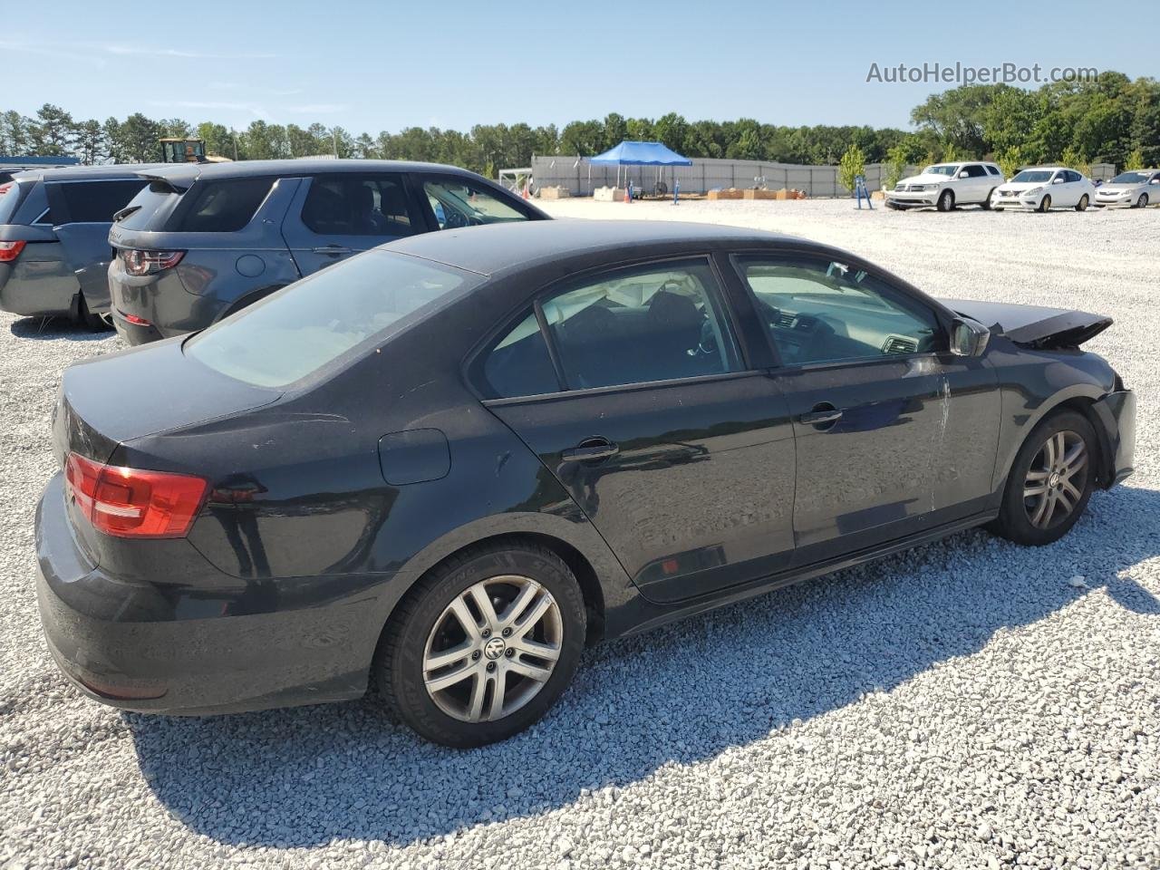 2015 Volkswagen Jetta Base Black vin: 3VW2K7AJ0FM246360