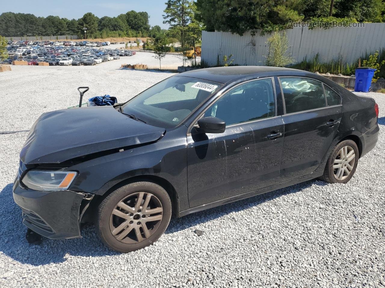 2015 Volkswagen Jetta Base Black vin: 3VW2K7AJ0FM246360