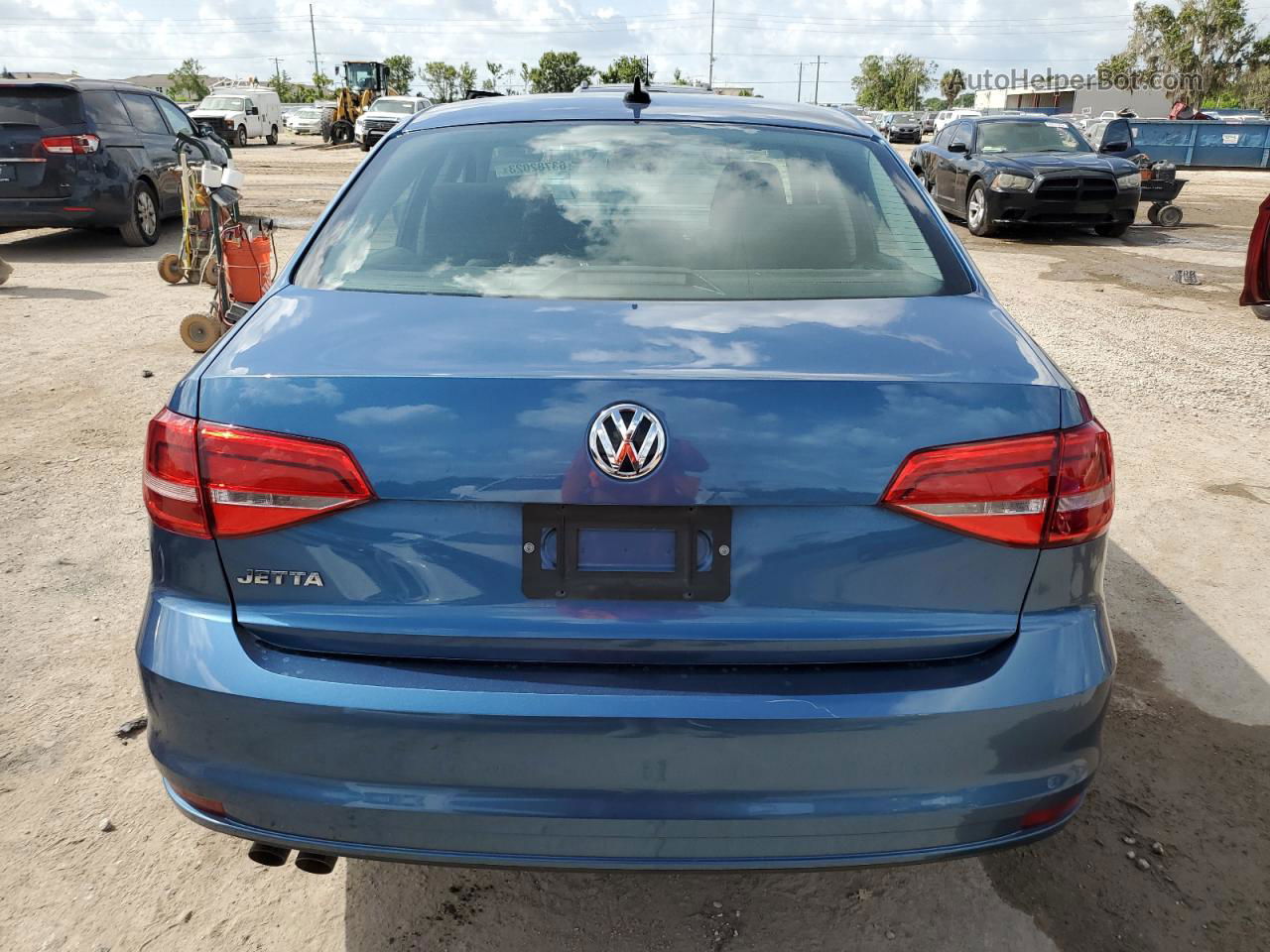 2015 Volkswagen Jetta Base Blue vin: 3VW2K7AJ0FM257231