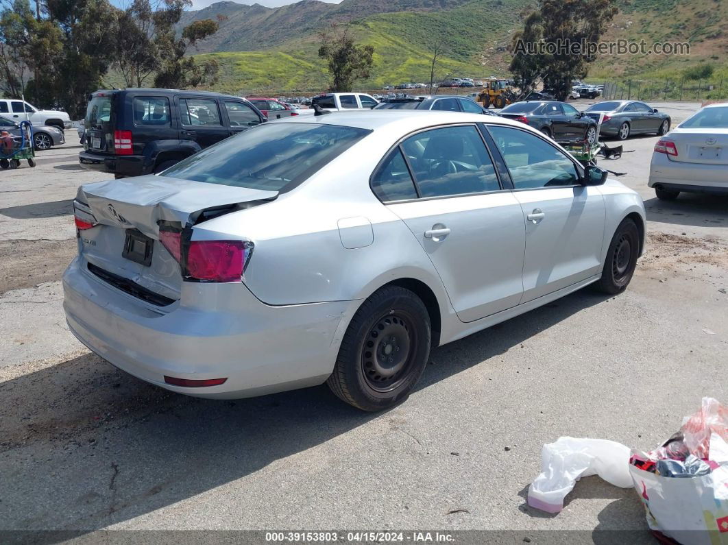 2015 Volkswagen Jetta 2.0l S Silver vin: 3VW2K7AJ0FM257388