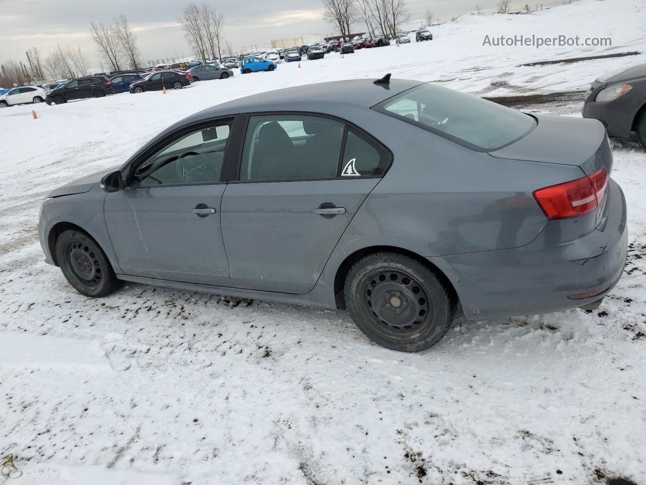 2015 Volkswagen Jetta Base Gray vin: 3VW2K7AJ0FM257391