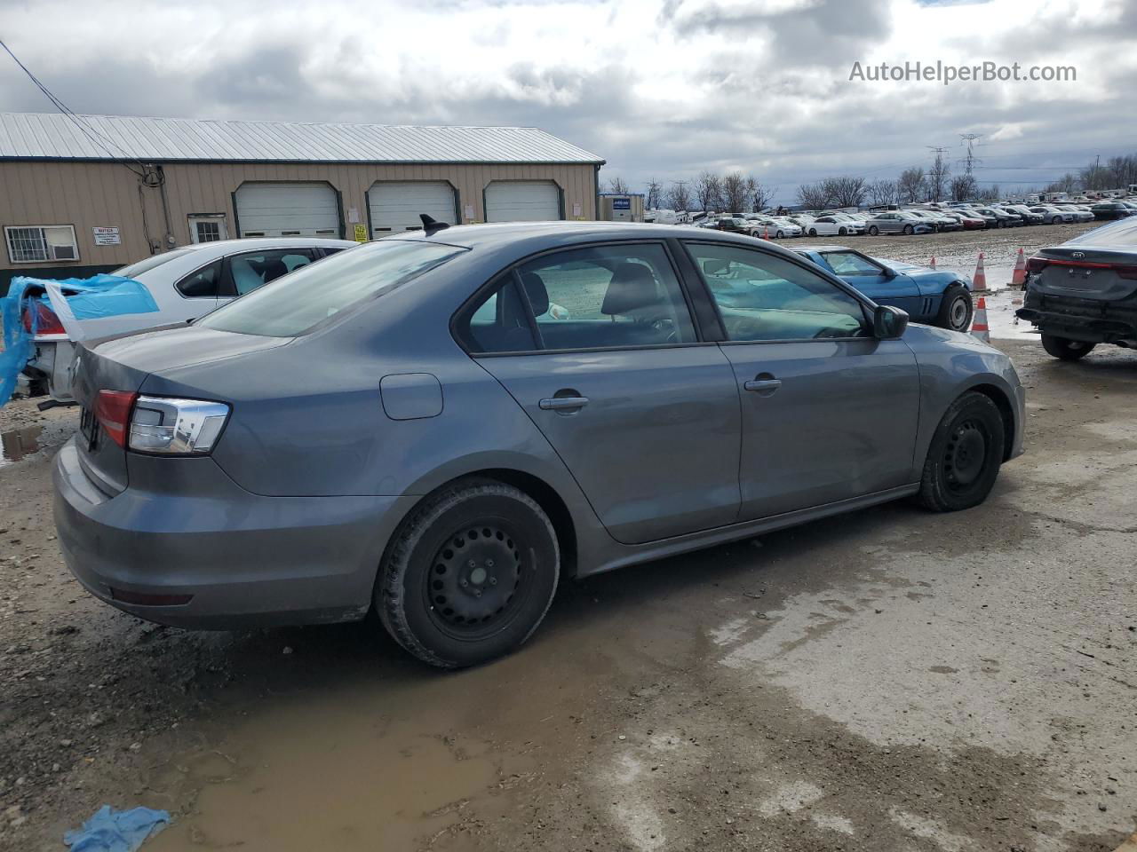 2015 Volkswagen Jetta Base Gray vin: 3VW2K7AJ0FM259772