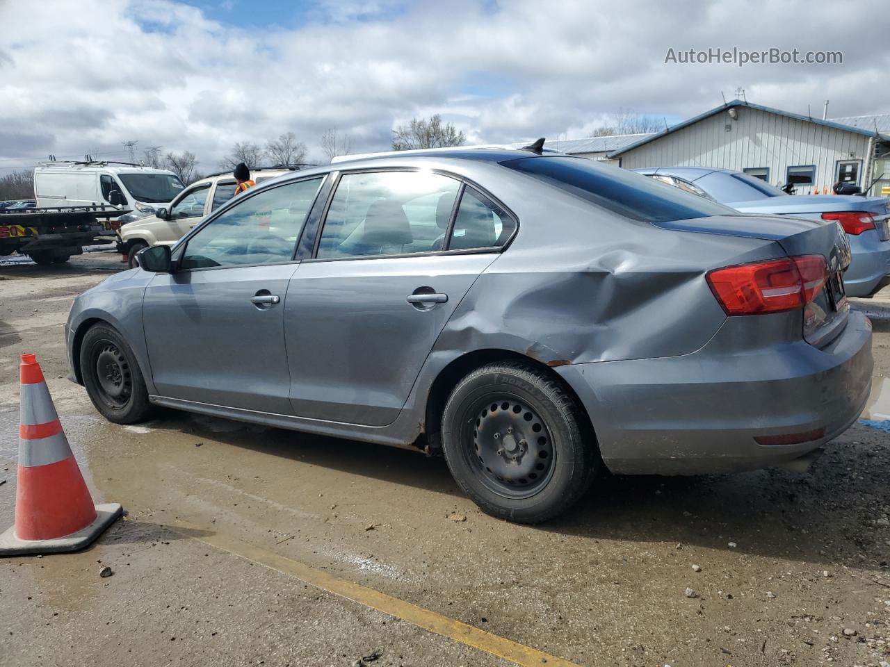 2015 Volkswagen Jetta Base Серый vin: 3VW2K7AJ0FM259772