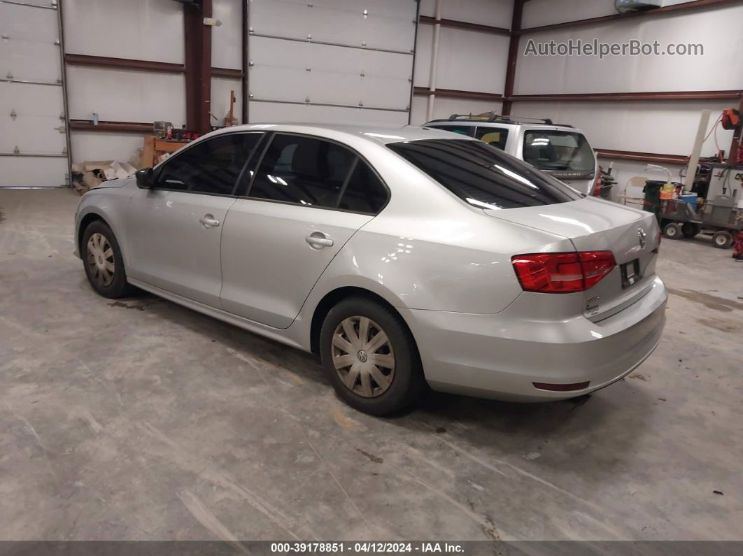 2015 Volkswagen Jetta 2.0l S Silver vin: 3VW2K7AJ0FM269234