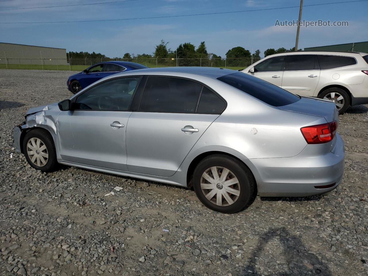 2015 Volkswagen Jetta Base Silver vin: 3VW2K7AJ0FM273543