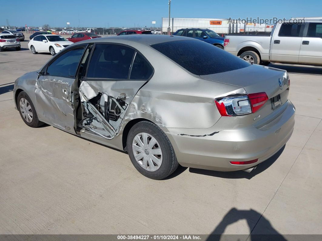 2015 Volkswagen Jetta 2.0l S Золотой vin: 3VW2K7AJ0FM285725