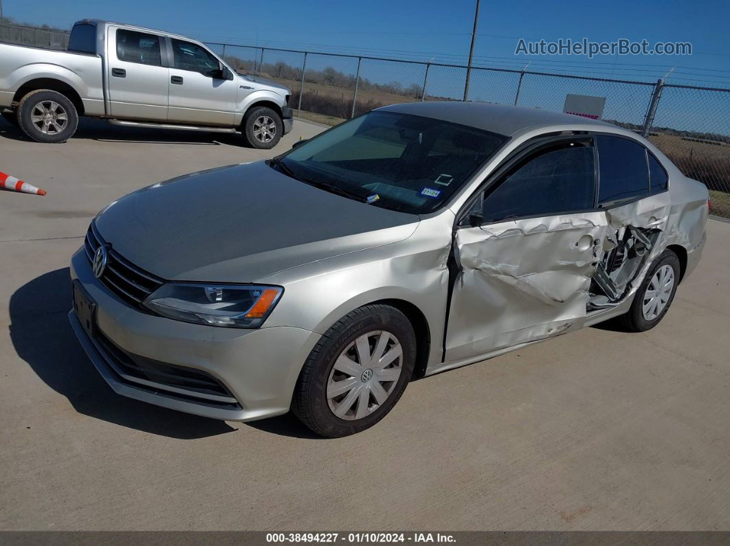 2015 Volkswagen Jetta 2.0l S Золотой vin: 3VW2K7AJ0FM285725