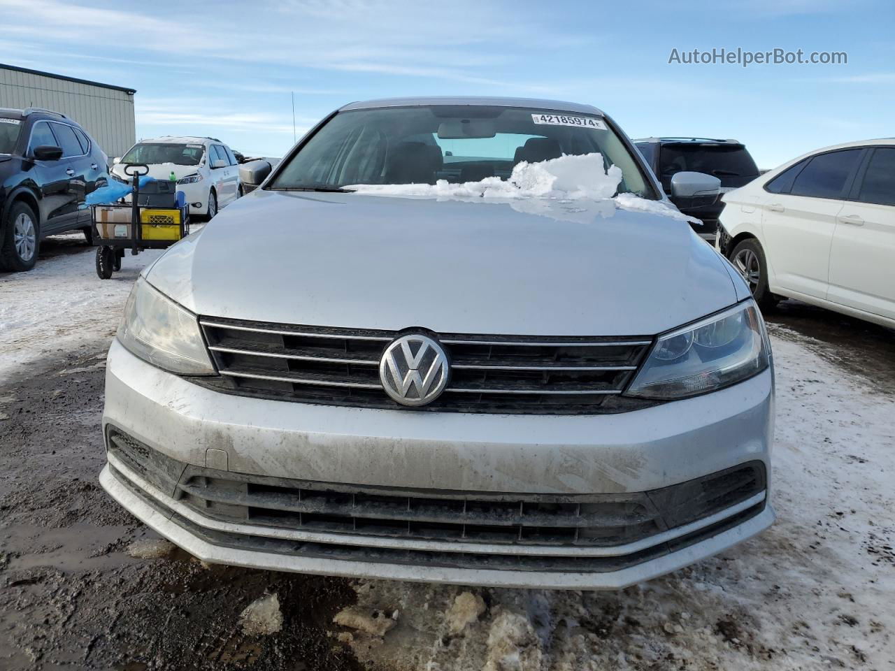 2015 Volkswagen Jetta Base Silver vin: 3VW2K7AJ0FM291279