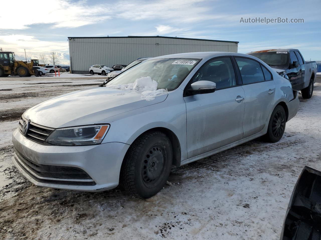 2015 Volkswagen Jetta Base Серебряный vin: 3VW2K7AJ0FM291279