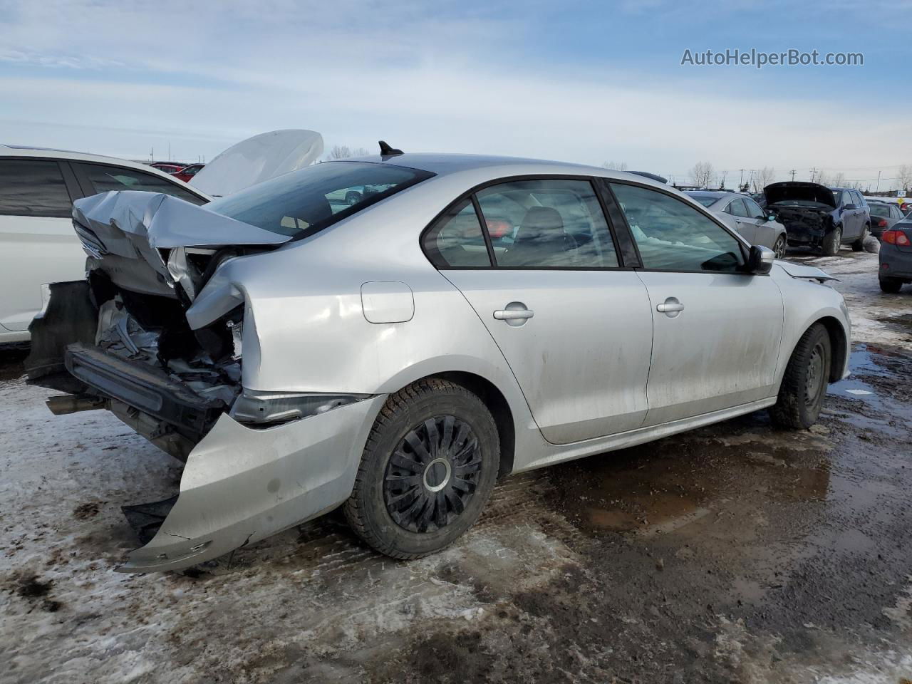 2015 Volkswagen Jetta Base Silver vin: 3VW2K7AJ0FM291279