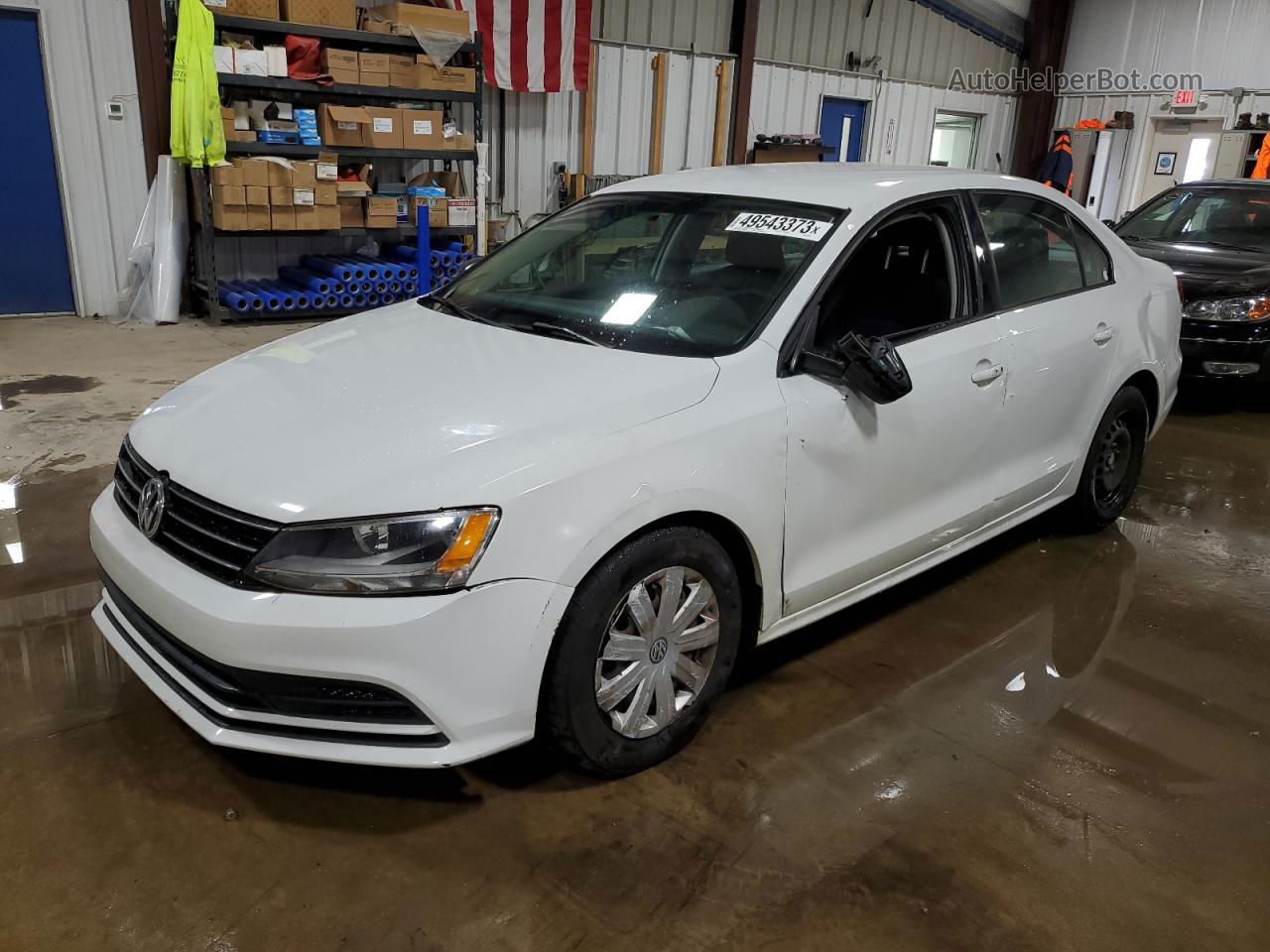 2015 Volkswagen Jetta Base White vin: 3VW2K7AJ0FM297664