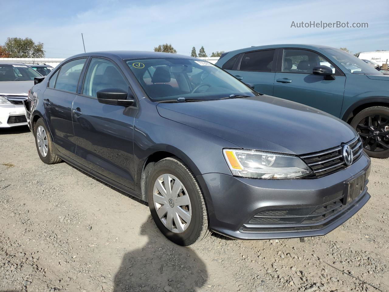 2015 Volkswagen Jetta Base Gray vin: 3VW2K7AJ0FM323020