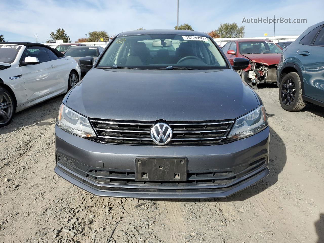 2015 Volkswagen Jetta Base Серый vin: 3VW2K7AJ0FM323020