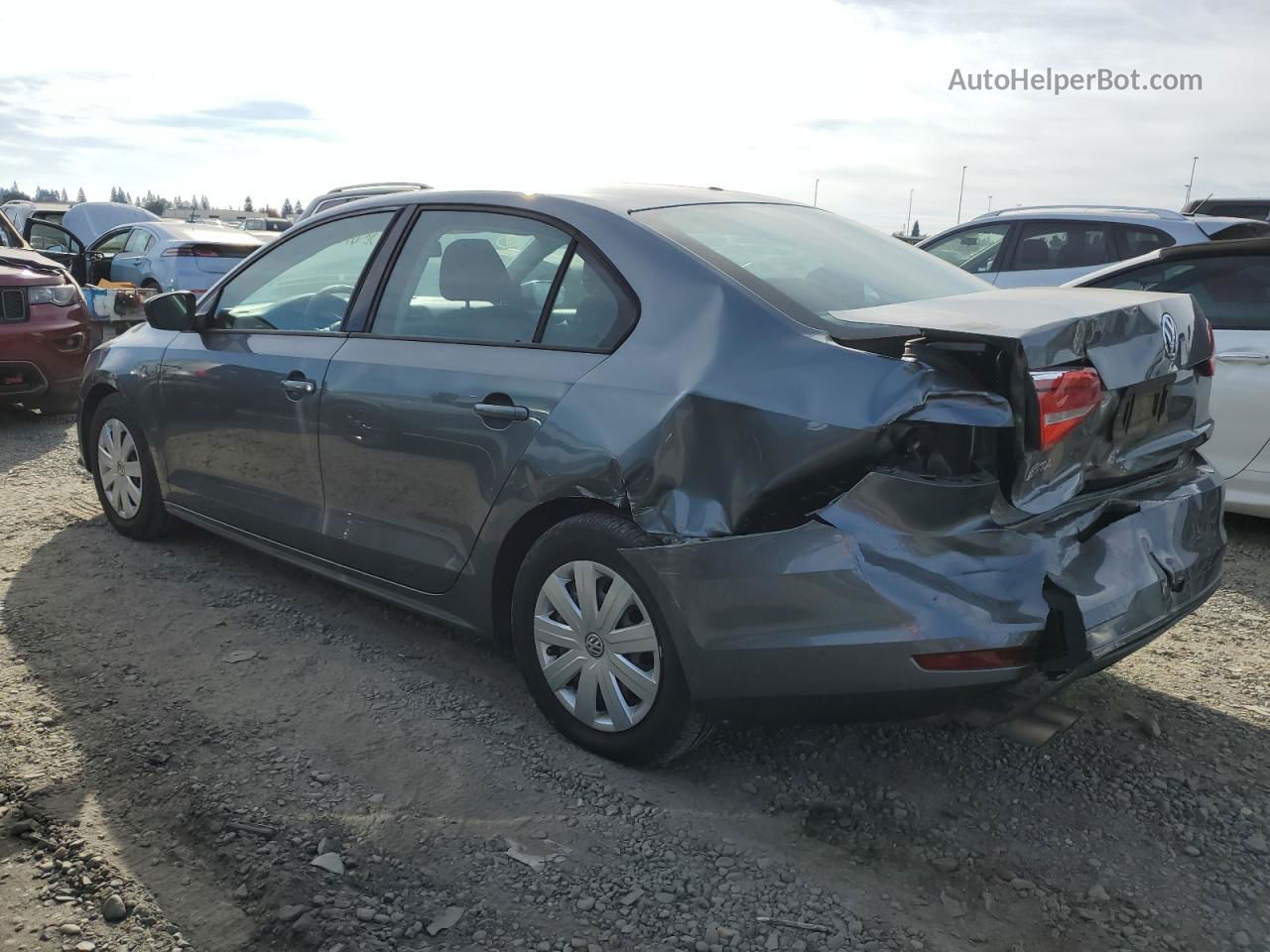 2015 Volkswagen Jetta Base Gray vin: 3VW2K7AJ0FM323020