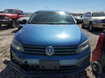 2015 Volkswagen Jetta Base Blue vin: 3VW2K7AJ0FM339301