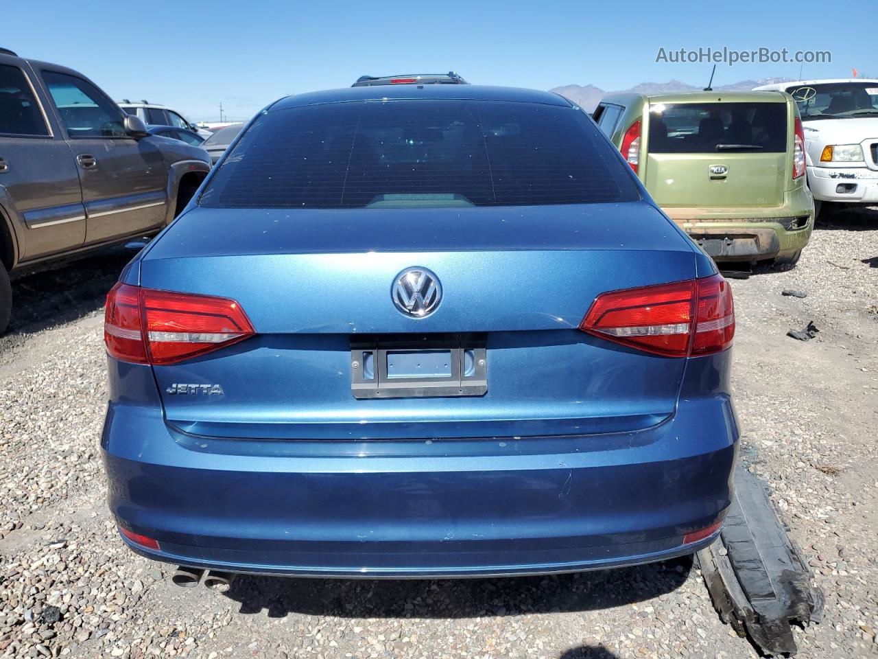 2015 Volkswagen Jetta Base Blue vin: 3VW2K7AJ0FM339301