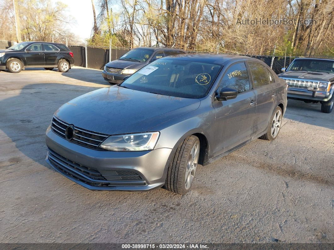 2015 Volkswagen Jetta 2.0l S Серый vin: 3VW2K7AJ0FM407595