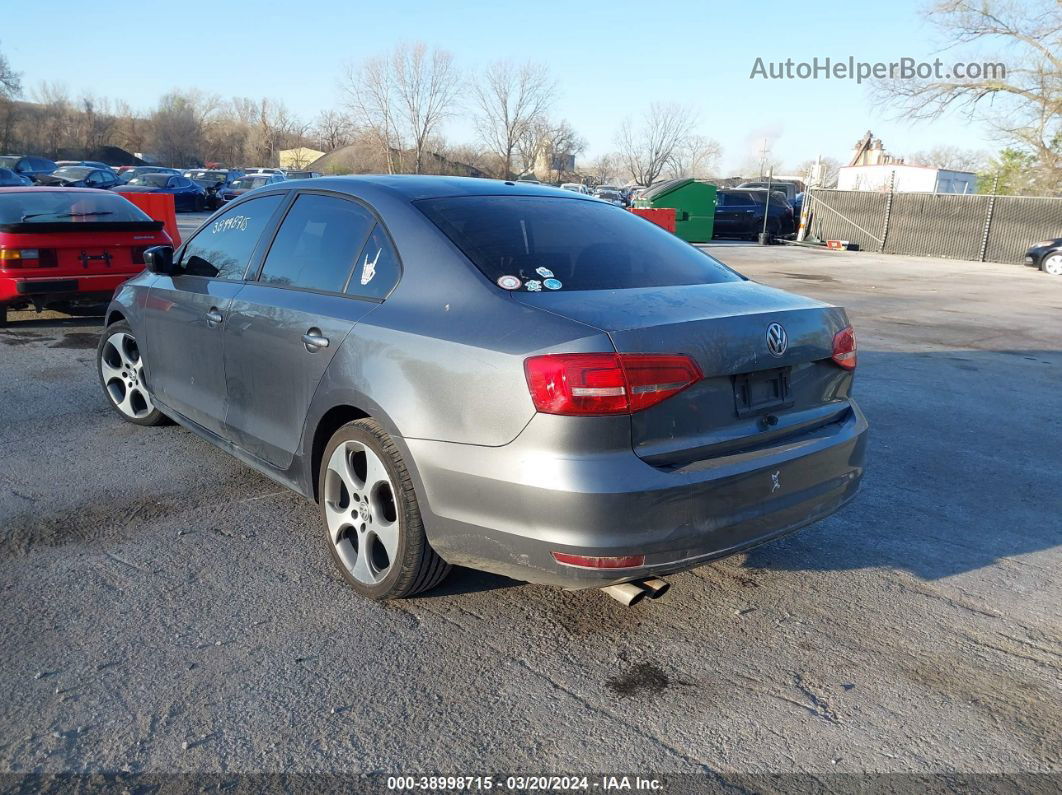 2015 Volkswagen Jetta 2.0l S Gray vin: 3VW2K7AJ0FM407595