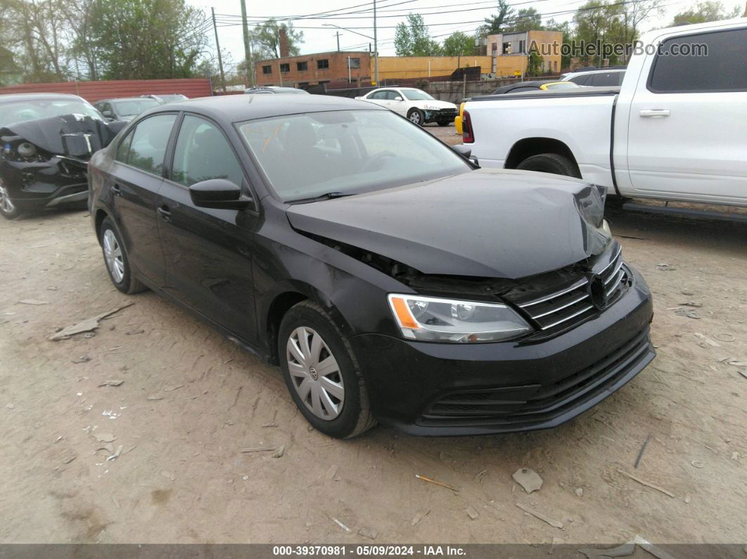 2015 Volkswagen Jetta 2.0l S Black vin: 3VW2K7AJ0FM427751