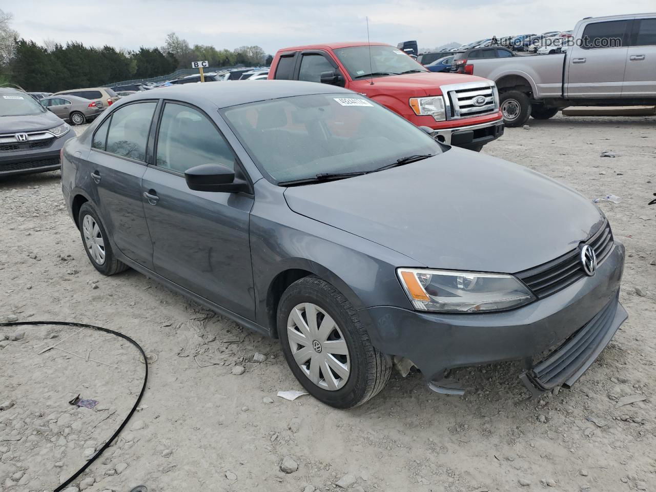 2011 Volkswagen Jetta Base Gray vin: 3VW2K7AJ1BM058389